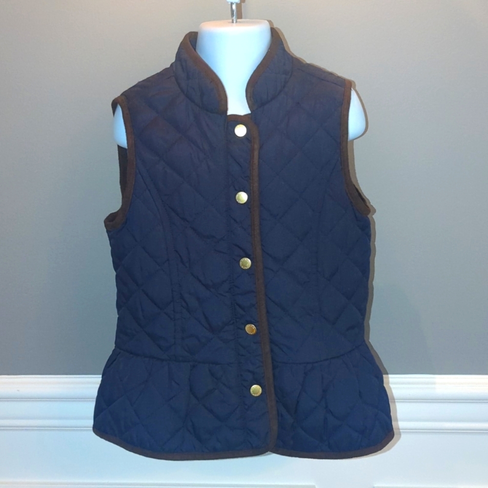 Janie And Jack Blue Quilted Vest 5 to 6 yr old